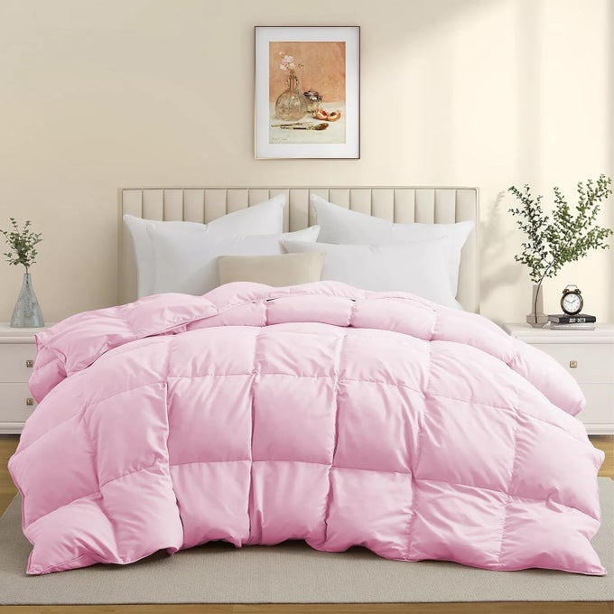 HEAVY WINTER 600 GSM COMFORTER SINGLE SIZE 60X90 600 GSM MICROFIBER SUPER SOFT FLUFFY FOR WINTER COMFORTERRAJAIDUVETBLANKET SINGLE SIZE BABY PINK COLOR