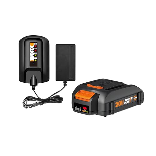 WORX WA3606, 2.0Ah, Indicator, 5 hr Charging Time 20V Battery and Charger, Black & Orange - Image 5