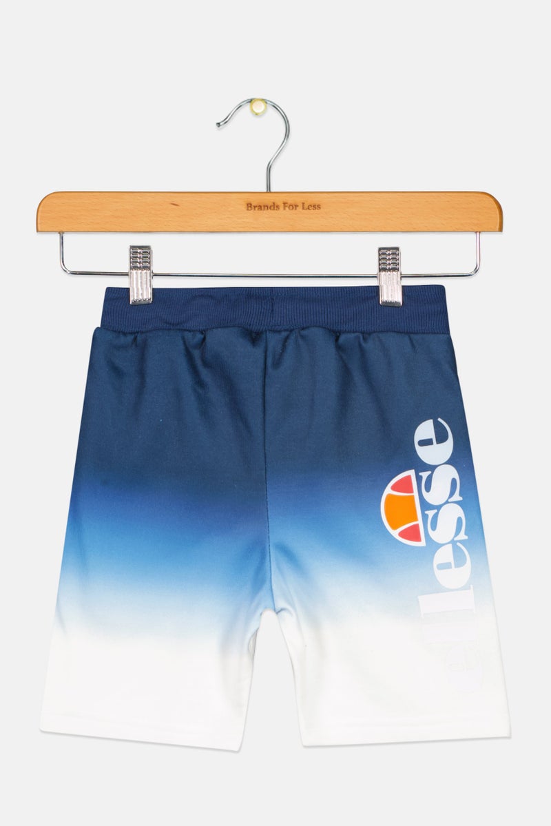 Ellesse شورت رياضي مزخرف بشعار للأولاد الصغار، مجموعة زرقاء - Image 2
