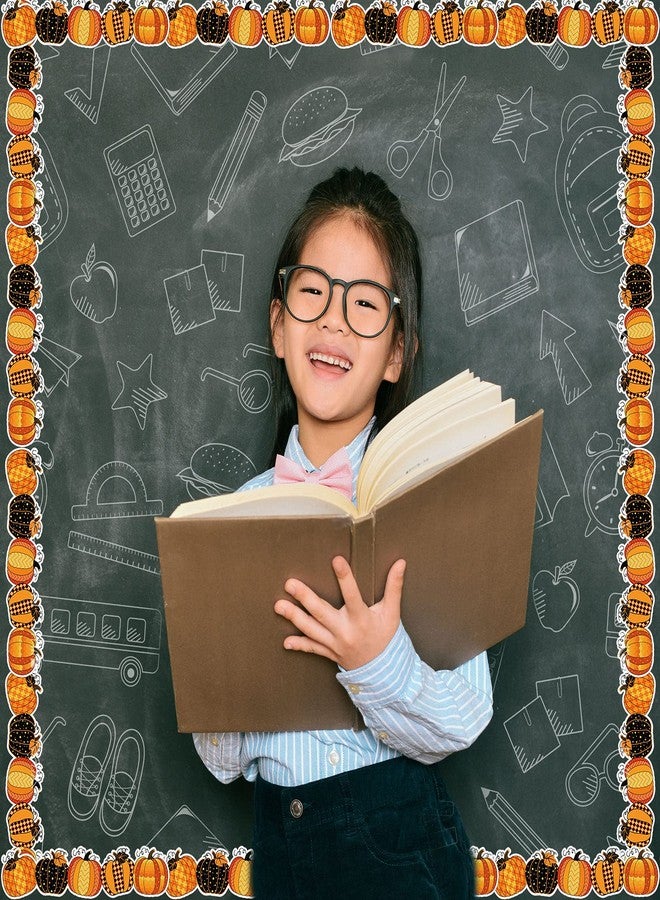 Marspark 40 Pieces Fall Pumpkin Bulletin Board Borders Decorations Halloween Bulletin Board Borders Fall Classroom Decorations for Home Sweet Classroom, 1.8 x 11.8 Inch(Novel Style) - Image 5