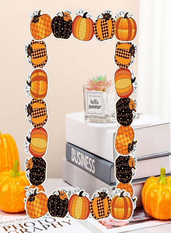 Marspark 40 Pieces Fall Pumpkin Bulletin Board Borders Decorations Halloween Bulletin Board Borders Fall Classroom Decorations for Home Sweet Classroom, 1.8 x 11.8 Inch(Novel Style) - Image 3