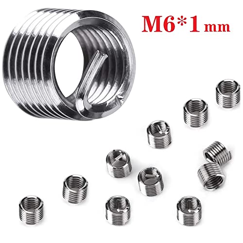 fixinus 30 Piece M6 x 1.0mm Thread Repair Insert Kit, Stainless Steel Thread Repair Kit Helicoil Coil Compatible Hand Tool Set for Auto Repair - Image 5