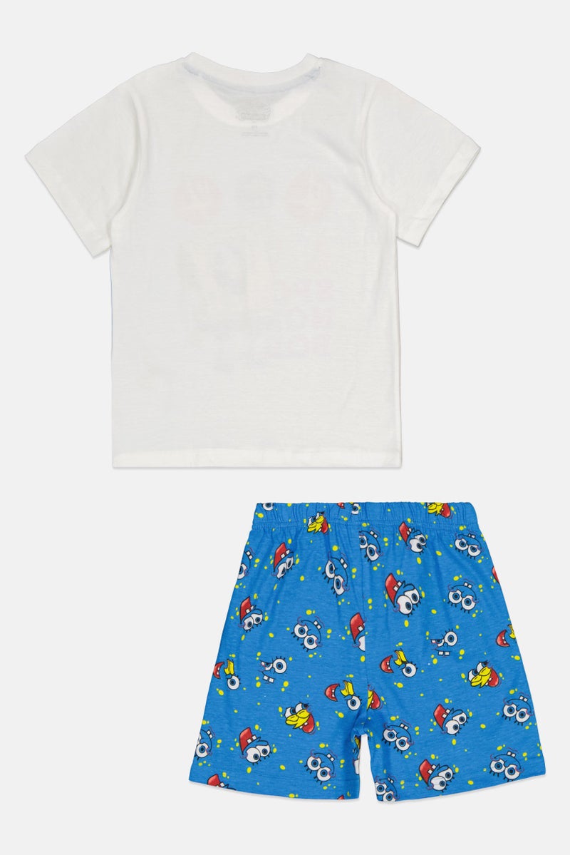 Spongebob Squarepants ملابس نوم للأطفال الأولاد 2 قطعة تي شيرت بطباعة جرافيك وشورت، متعدد الألوان - Image 2