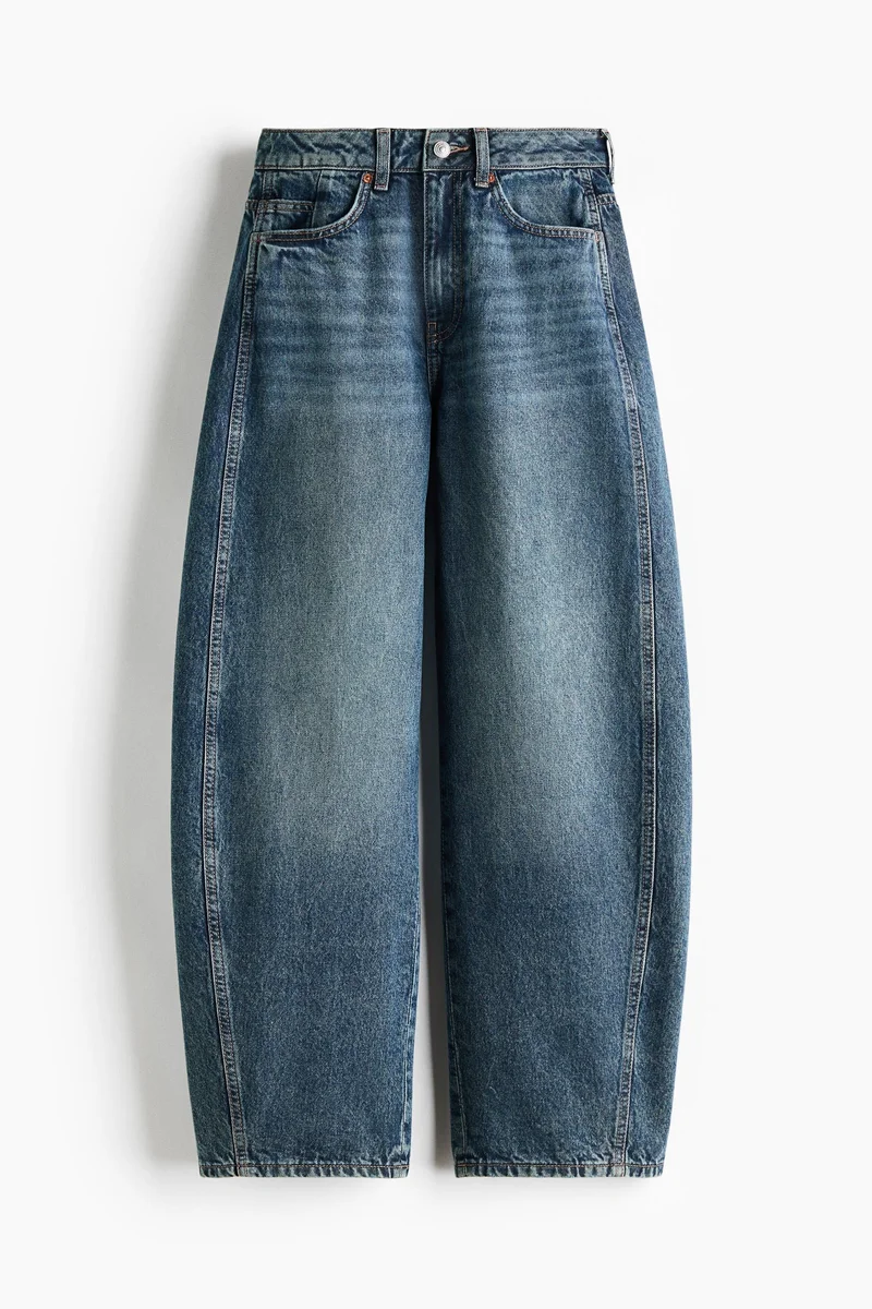 H&M Barrel Leg High Waist Jeans