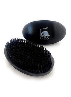 G.B.S Finest Horse Style Brush Natural Wooden Dual Hair Bristle Brush For Horse Hair. 3" X 5" Oval Black Wood Finish Brush Animal Free Vegan Grooming Convenient Long Lasting Effortless Glide  - Image 3