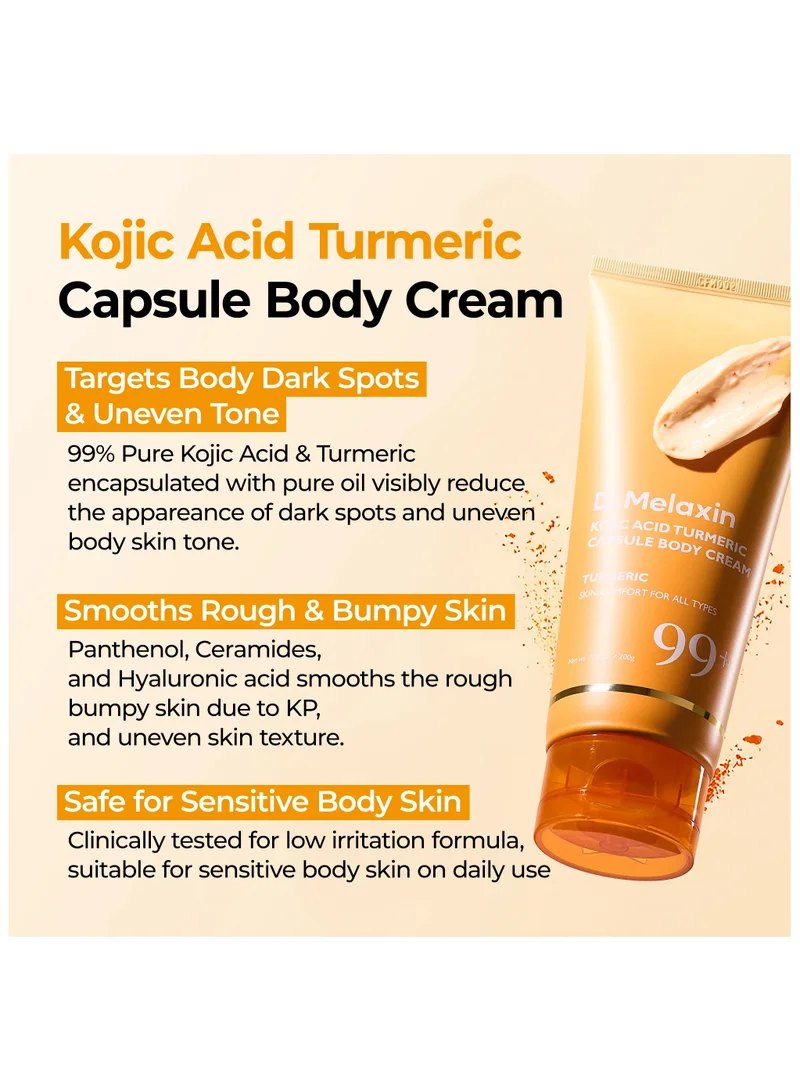 دكتور ميلاكسين Kojic Acid Turmeric Capsule Body كريم 200 جم