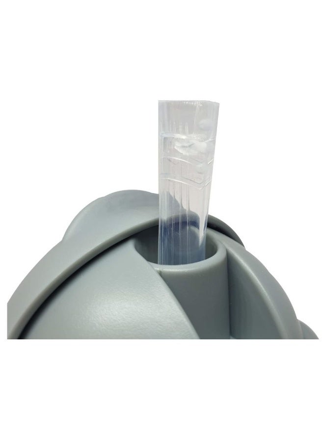 Mininor Tritan Straw Bottle  220ml  Grey Seal - Image 4