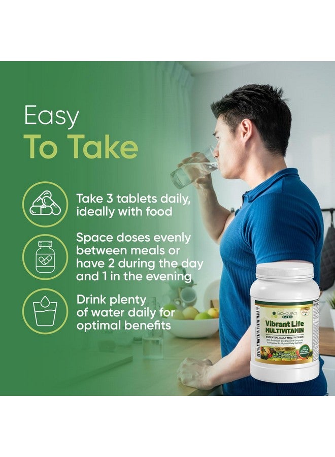 BioSource Labs Vibrant Life Multivitamin with Probiotics, Digestive Enzymes & B-Complex - Over 45 Fruits and Veggies, Non-GMO, Gluten-Free, Daily Vitamins & Minerals for Men & Women (30-Day Supply) - Image 3