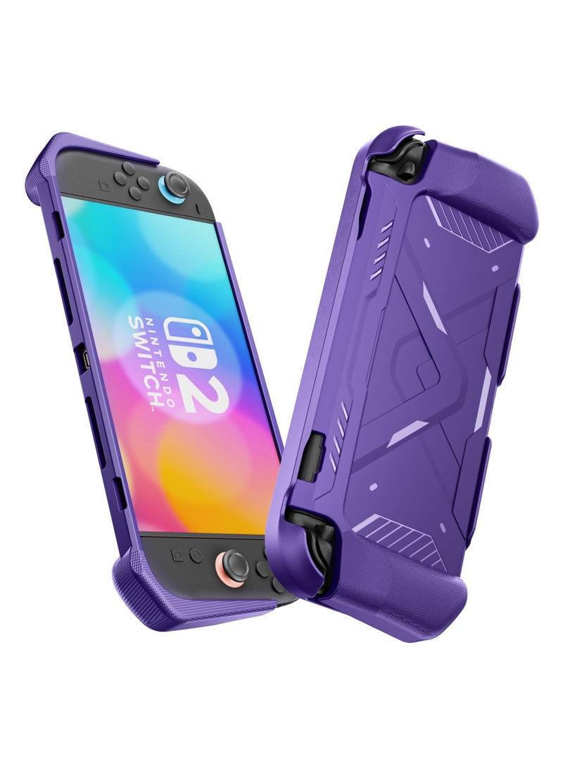 General Protective case for Nintendo Switch2! TPU soft bottom + PC hard cover, three-dimensional prismatic sci-fi modelling, hardcore drop protection + precise fit!  - Image 1