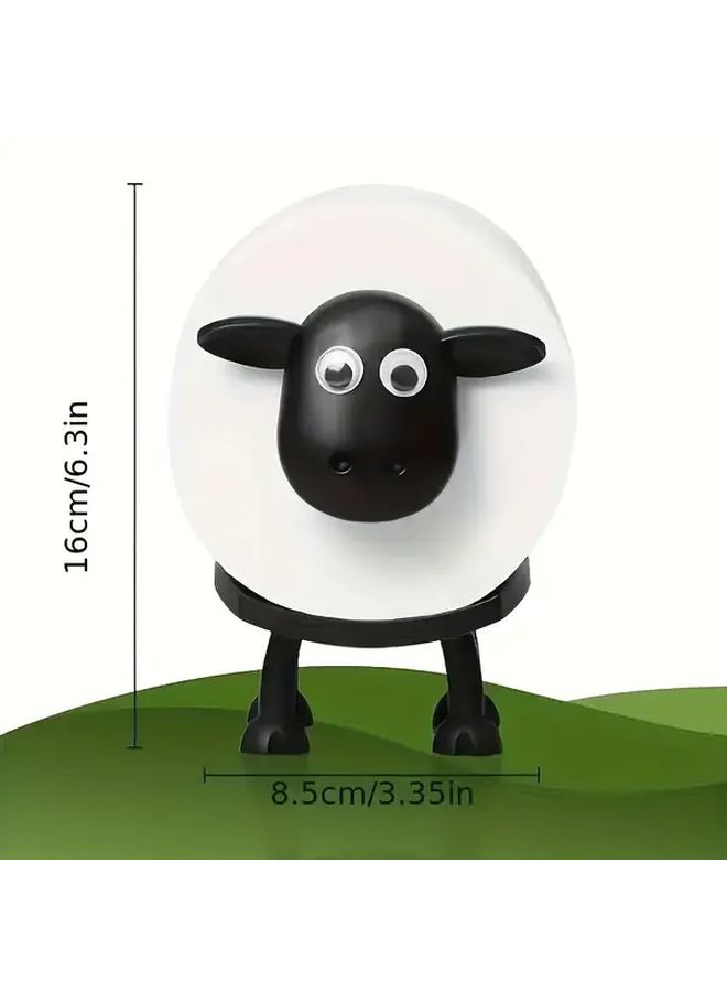 3pcs 3D Printed Sheep Toilet Paper Holder Set Farmhouse Bathroom Wall Decor Plastic Storage - Image 3