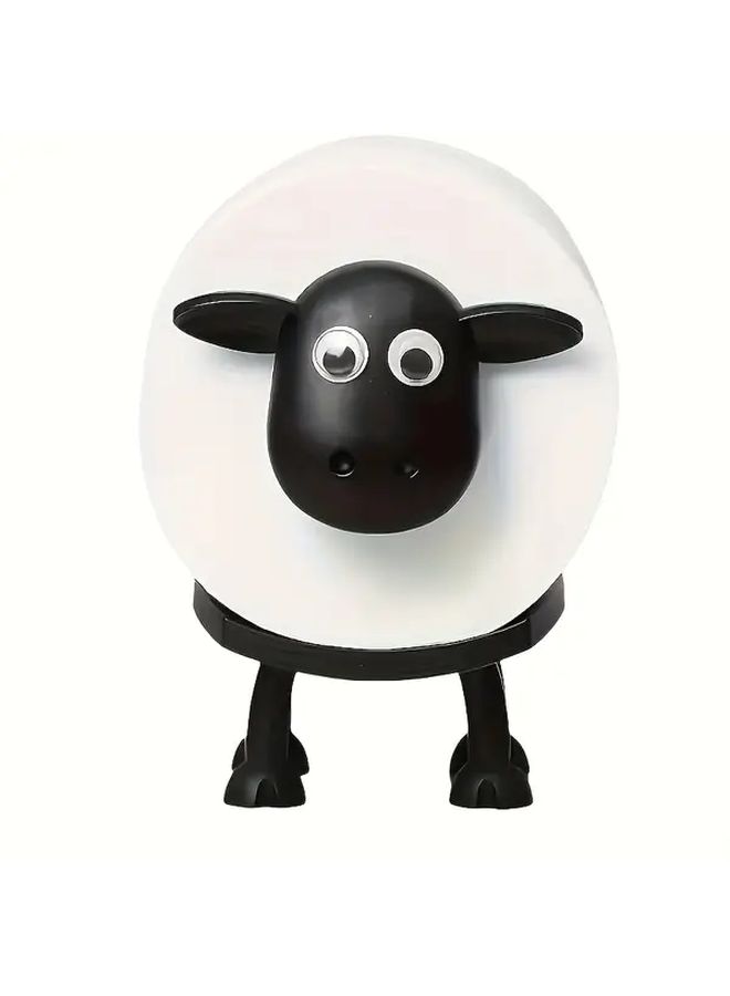 3pcs 3D Printed Sheep Toilet Paper Holder Set Farmhouse Bathroom Wall Decor Plastic Storage - Image 1