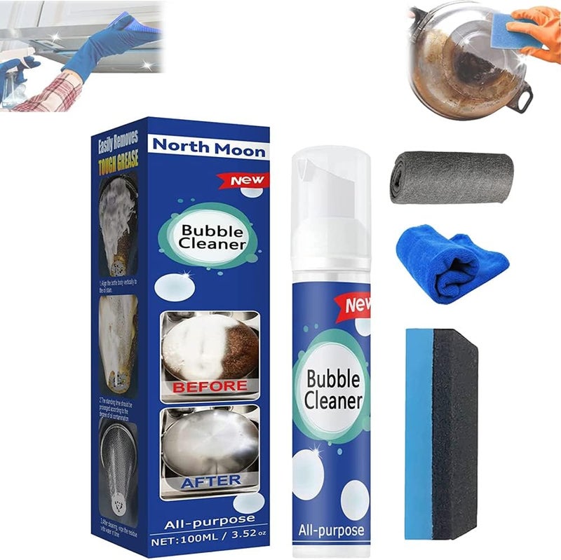 Homenpetz Cleaning Pots Spray, Beedac Bubble Cleaner, All Purpose Bubble Cleaner Foam Spray, All Purpose Stain Remover, Foaming Heavy Oil Stain Cleaner (1PC-100ML) - Image 1