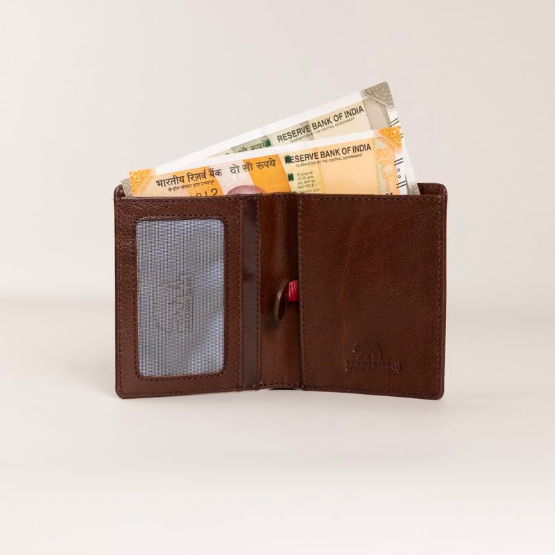 BROWN BEAR RFID Protected Card Holder, Pull Card Storage, Hidden Pocket, Multiple Card Holder, Toscana - Image 2