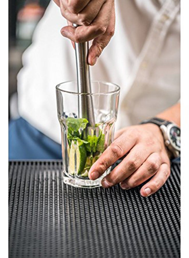 Stainless Steel Cocktail Muddler With Mixing Spoon Silver 500grams - Image 4