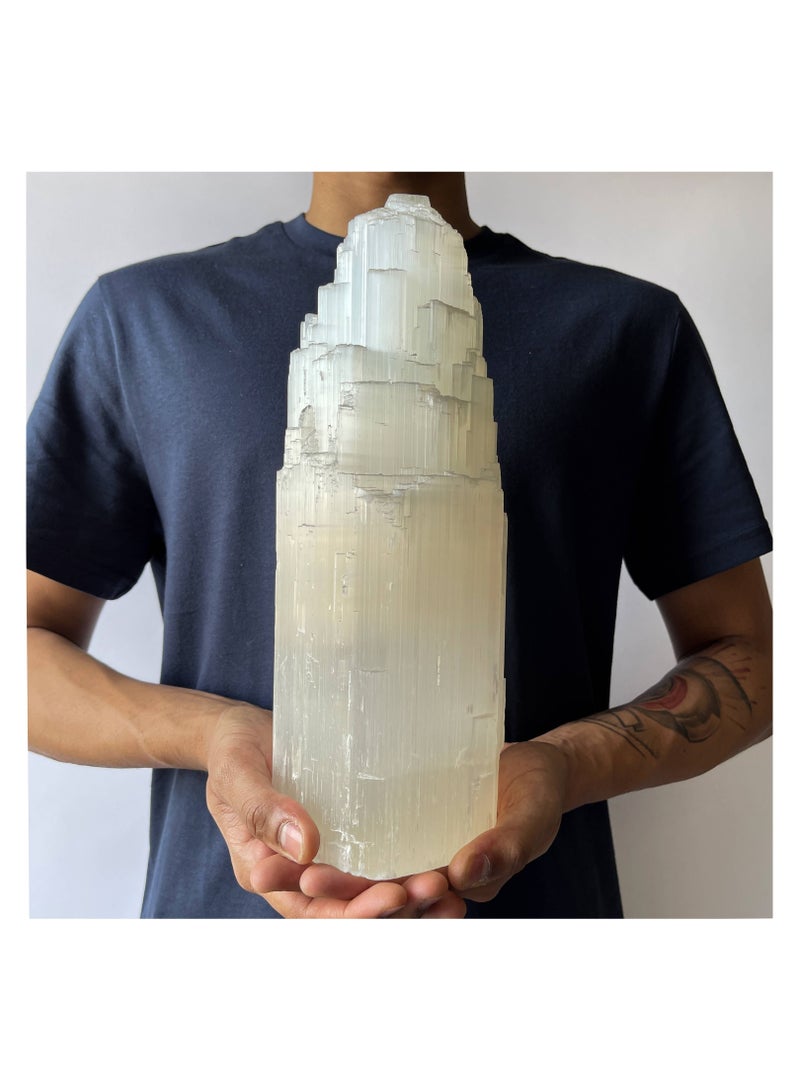 MAISON ETHERIQUE Selenite Crystal Tower - 30cm - Image 1