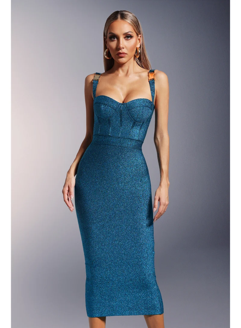 Bella Barnett  Ziriy Sleeveless V-Neck Bandage Maxi Dress for Women | Best Price UAE