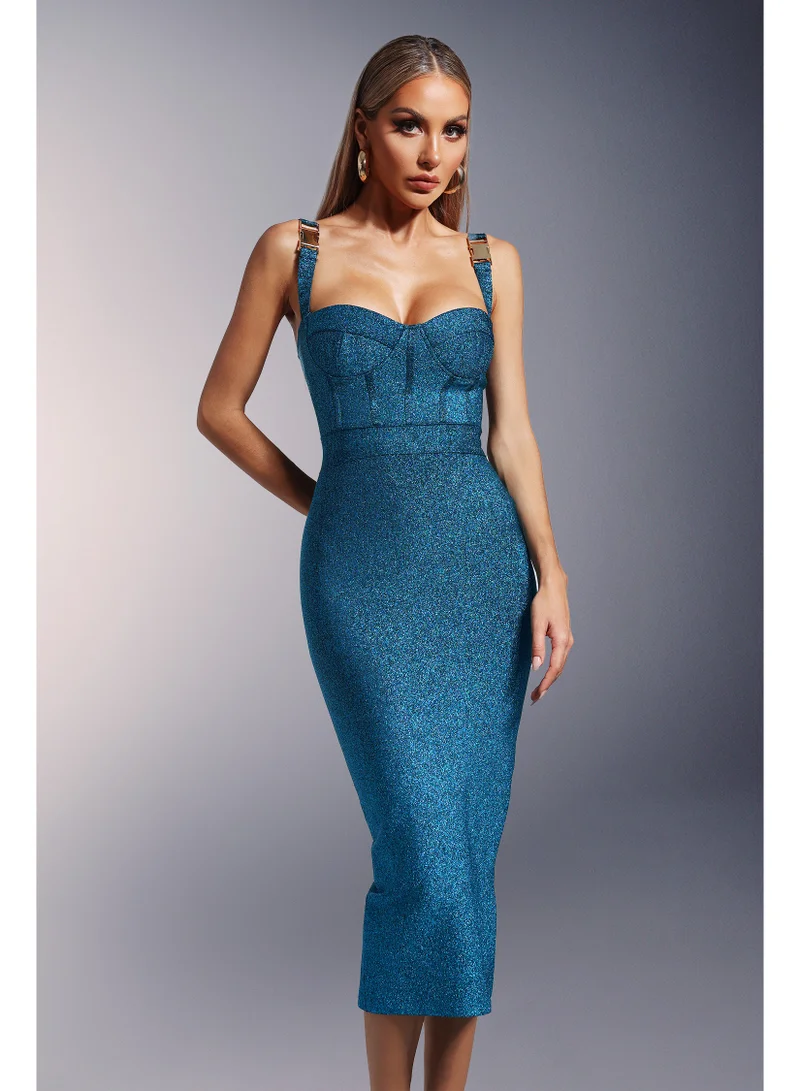 Bella Barnett  Ziriy Sleeveless V-Neck Bandage Maxi Dress for Women | Best Price UAE