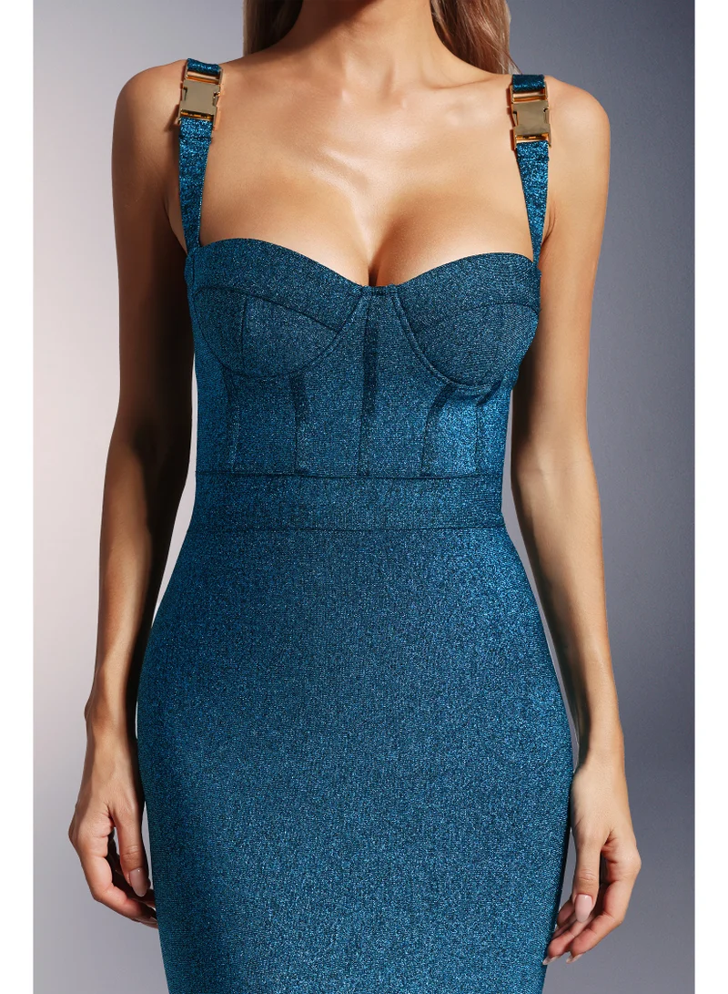 Bella Barnett  Ziriy Sleeveless V-Neck Bandage Maxi Dress for Women | Best Price UAE