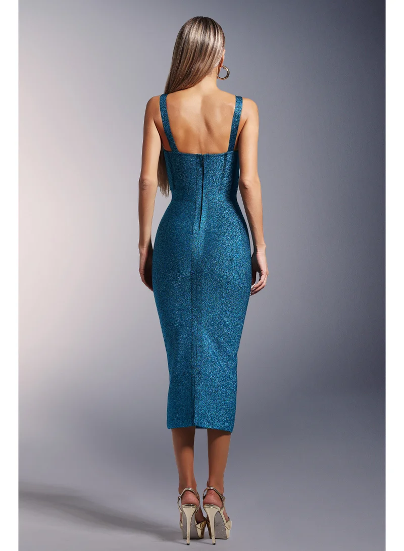 Bella Barnett  Ziriy Sleeveless V-Neck Bandage Maxi Dress for Women | Best Price UAE