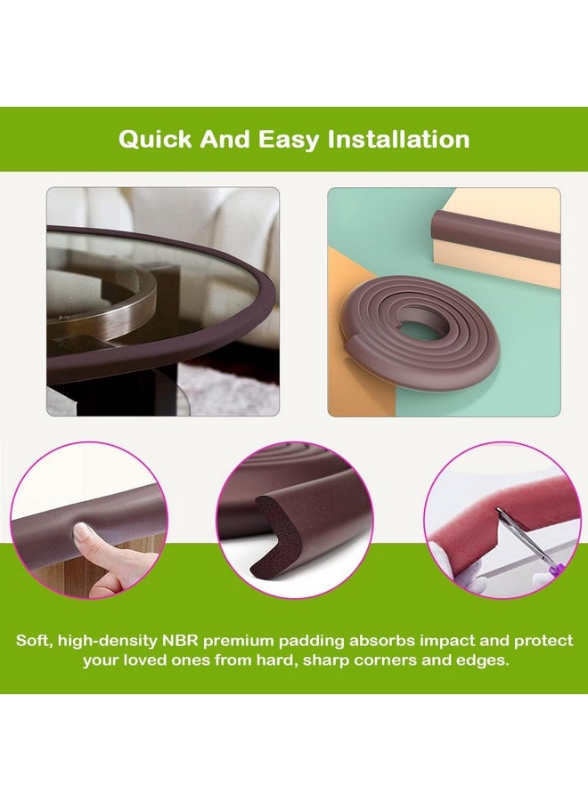 Safe-O-Kid ® (Set Of 2), Soft Cushioned 6.4 Ft / 2 Mtr Long U-Shaped Edge Guards With Strong 3M Adhesive, Safety For Sharp Edges For Babies- Brown - Image 3