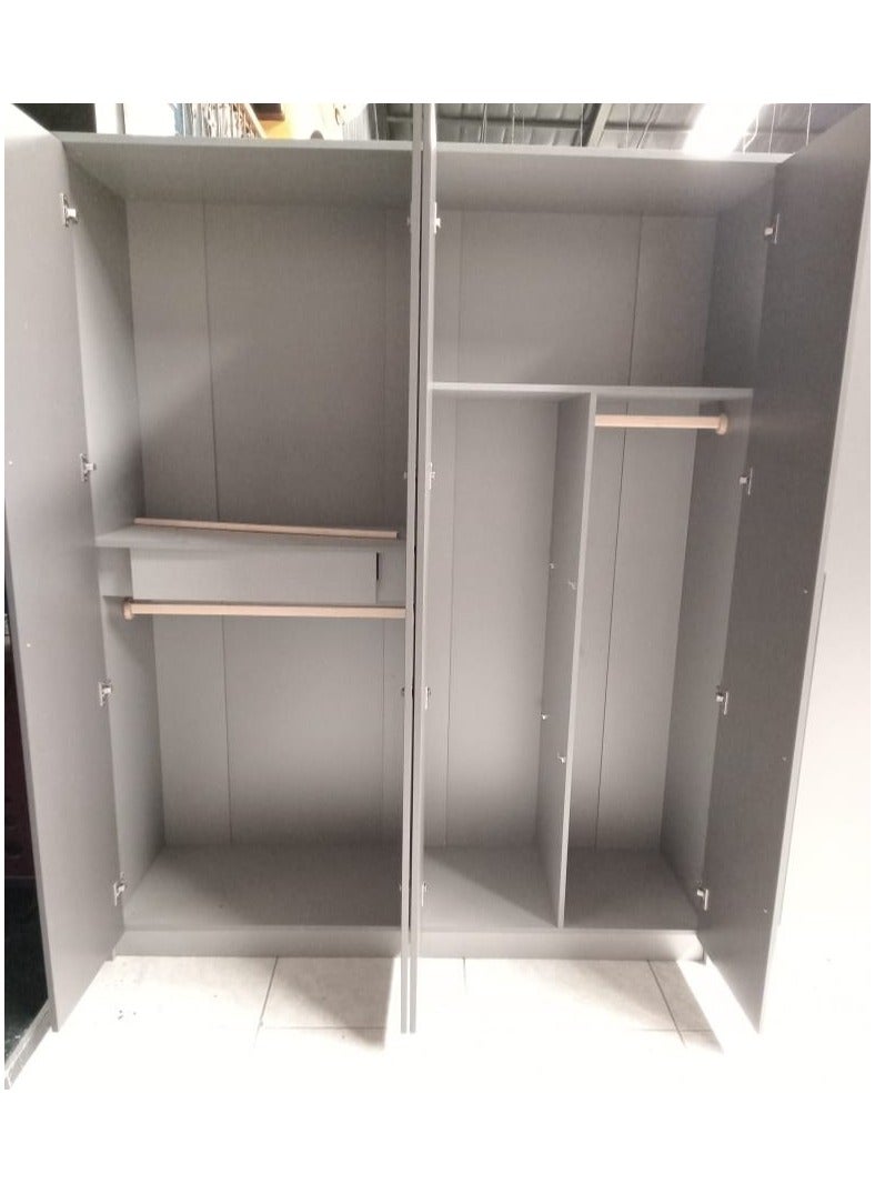 Generic WARDROBE 4 DOOR DARK GREY, MAXIMUM STORAGE 200*160 CM  - Image 2