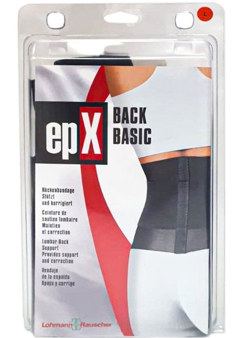 Back Brace Support Basic Stabilizing Lumbar Orthosis With Insert And Tensioning Straps Black - Size XXL