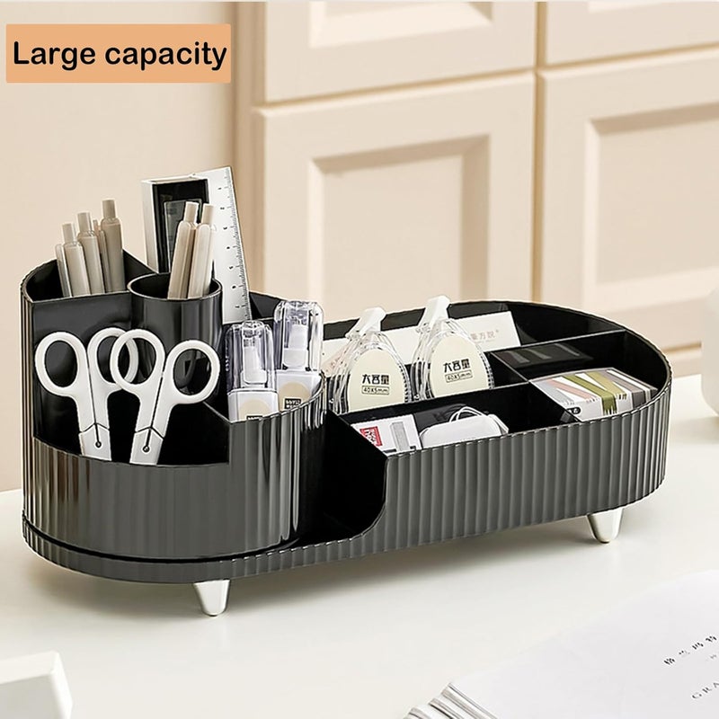 COMFYROOM Rotating Makeup Organizer for Vanity with 360° Spinning Makeup Brush Holder, Cosmetic Storage, Black - Image 4