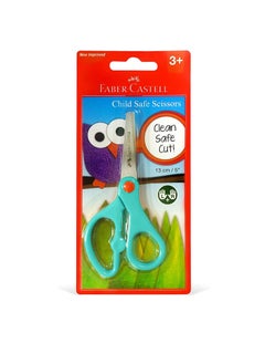 FABER-CASTELL Faber Castell CHILD SAFE SCISSOR 5" IN A BLISTER, Assorted Colours, 170120  - Image 1