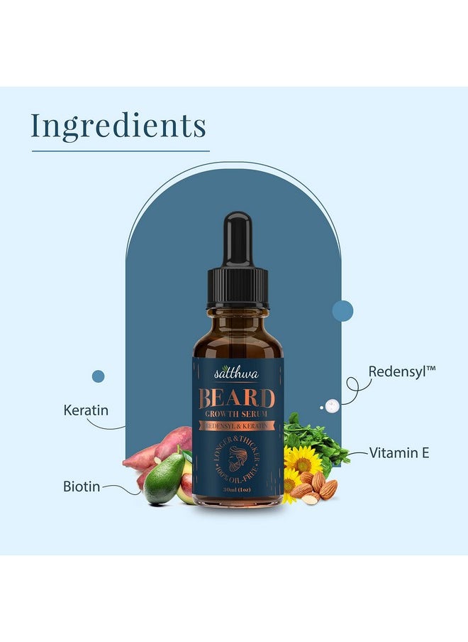 Satthwa - Beard Growth Serum All Natural With Redensyl Keratin & Biotin - Image 1