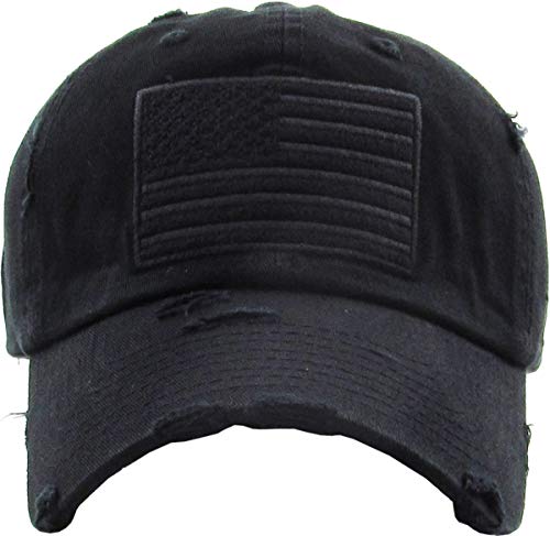 KBETHOS KBVT-209 BLK Tactical Operator with USA Flag Patch US Army Military Baseball Cap Adjustable - Image 2