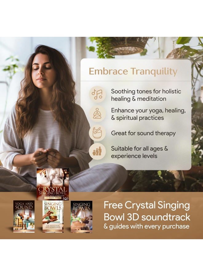 Silent Mind Authentic Tibetan Singing Bowl Set – Sound Bowl & Meditation Bowl with Cushion, Mallet & Guide – Chakra Balancing – Sound Bath Instruments – Therapeutic Sound Devices - Image 4