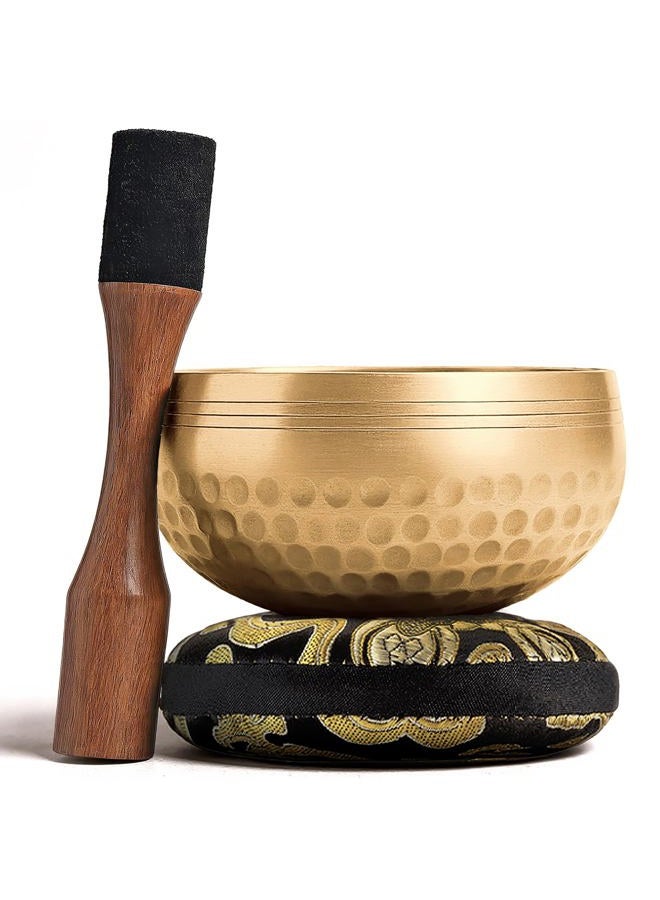 Silent Mind Authentic Tibetan Singing Bowl Set – Sound Bowl & Meditation Bowl with Cushion, Mallet & Guide – Chakra Balancing – Sound Bath Instruments – Therapeutic Sound Devices - Image 2