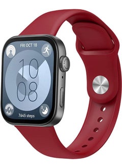 ZORE Huawei Watch Fit 3 Krd-11 22MM Silicone Strap-Dark Red  - Image 1