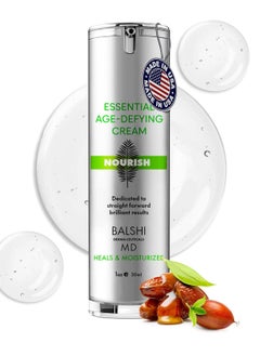 Balshi Derma-Ceuticals MD NOURISH ESSENTIAL Moisturizing Face Cream - Infused w/Hyaluronic Acid, Jojoba Oil, & Squalane - Hydrates, Firms, & Revives Skin - Diminish Wrinkles - 30ml  - Image 1
