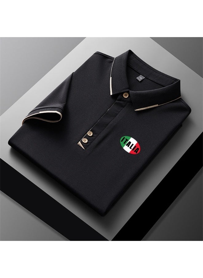 High-end new men’s premium casual/business/team wear leisure print polo shirt.