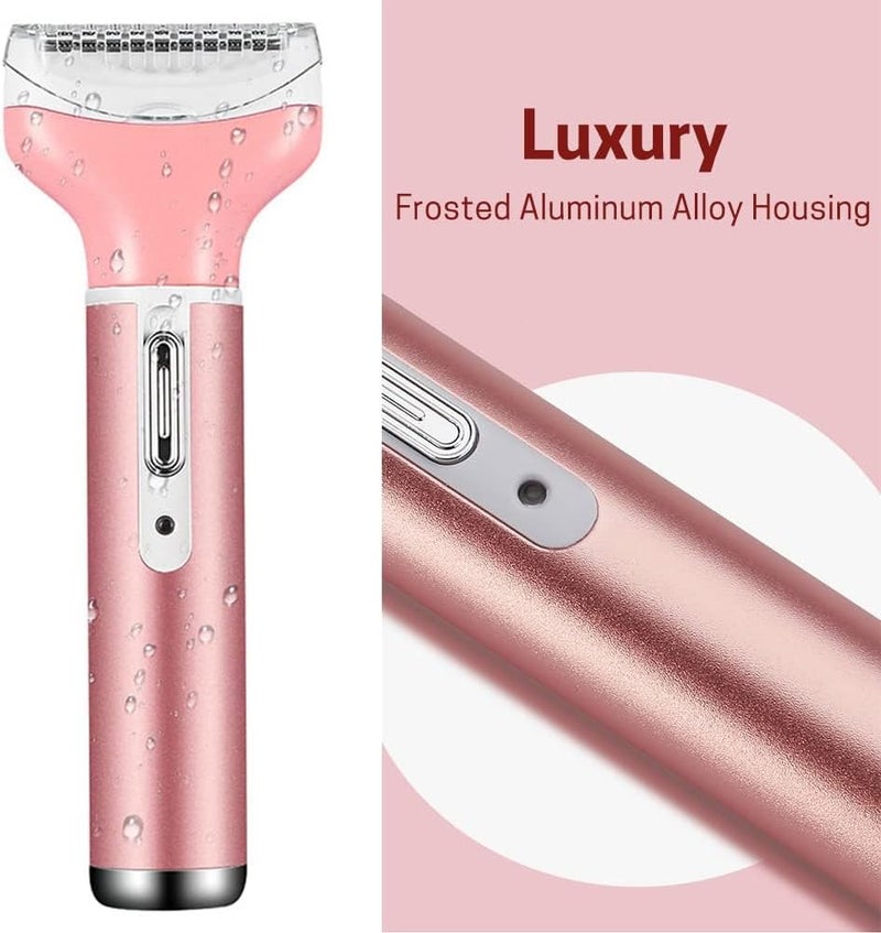 Kueh Electric Razors for Women, 4-in-1 Women’s Facial Hair Removal, Face Shaver Ebrow Trimmer Pubic Shaver Bikini Trimmer Portable Ladies Razors for Shaving (Aluminum alloy) - Image 4
