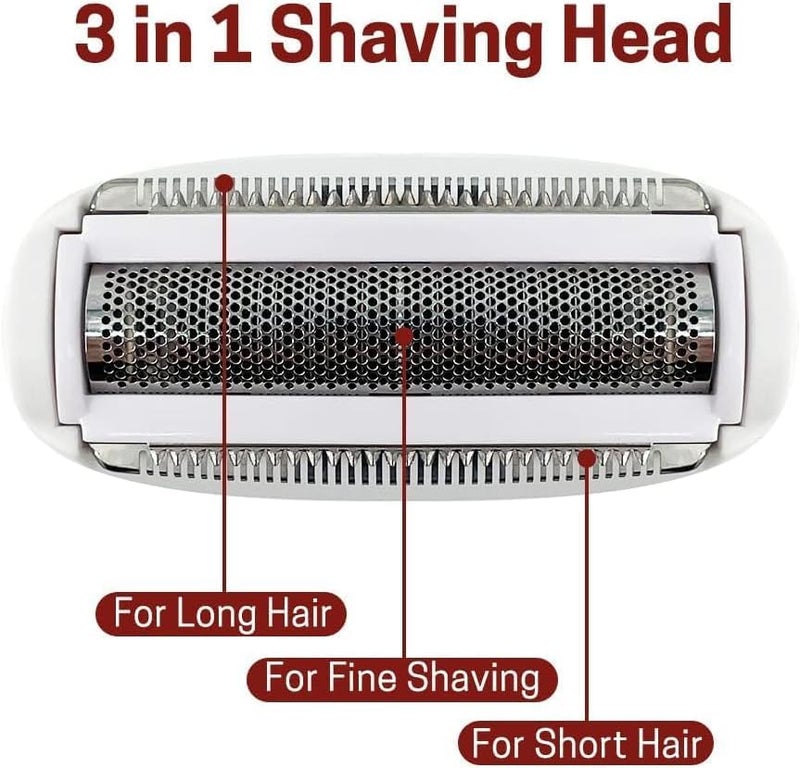 Kueh Electric Razors for Women, 4-in-1 Women’s Facial Hair Removal, Face Shaver Ebrow Trimmer Pubic Shaver Bikini Trimmer Portable Ladies Razors for Shaving (Aluminum alloy) - Image 3