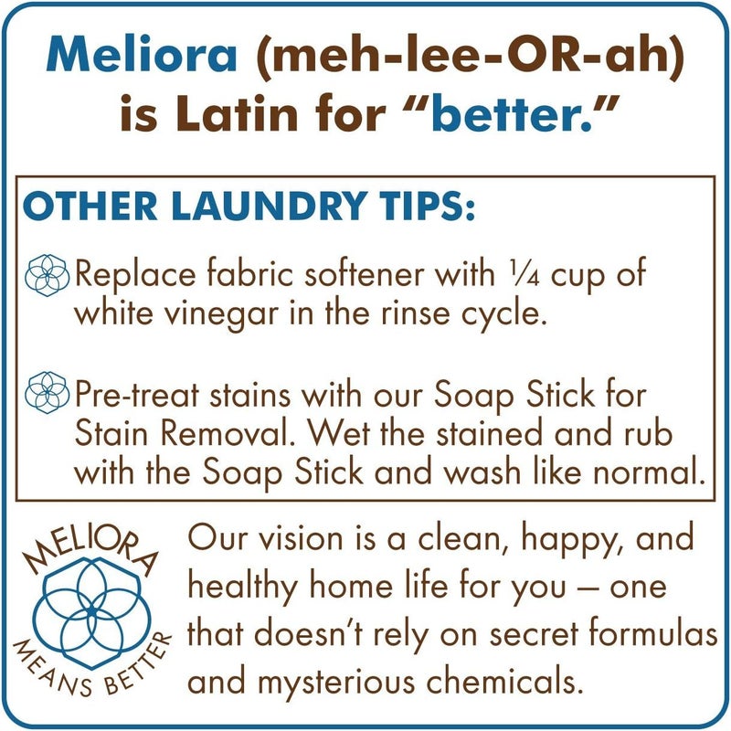 Meliora Cleaning Products Laundry Powder Detergent (128 HE Loads), Lemon - Image 3