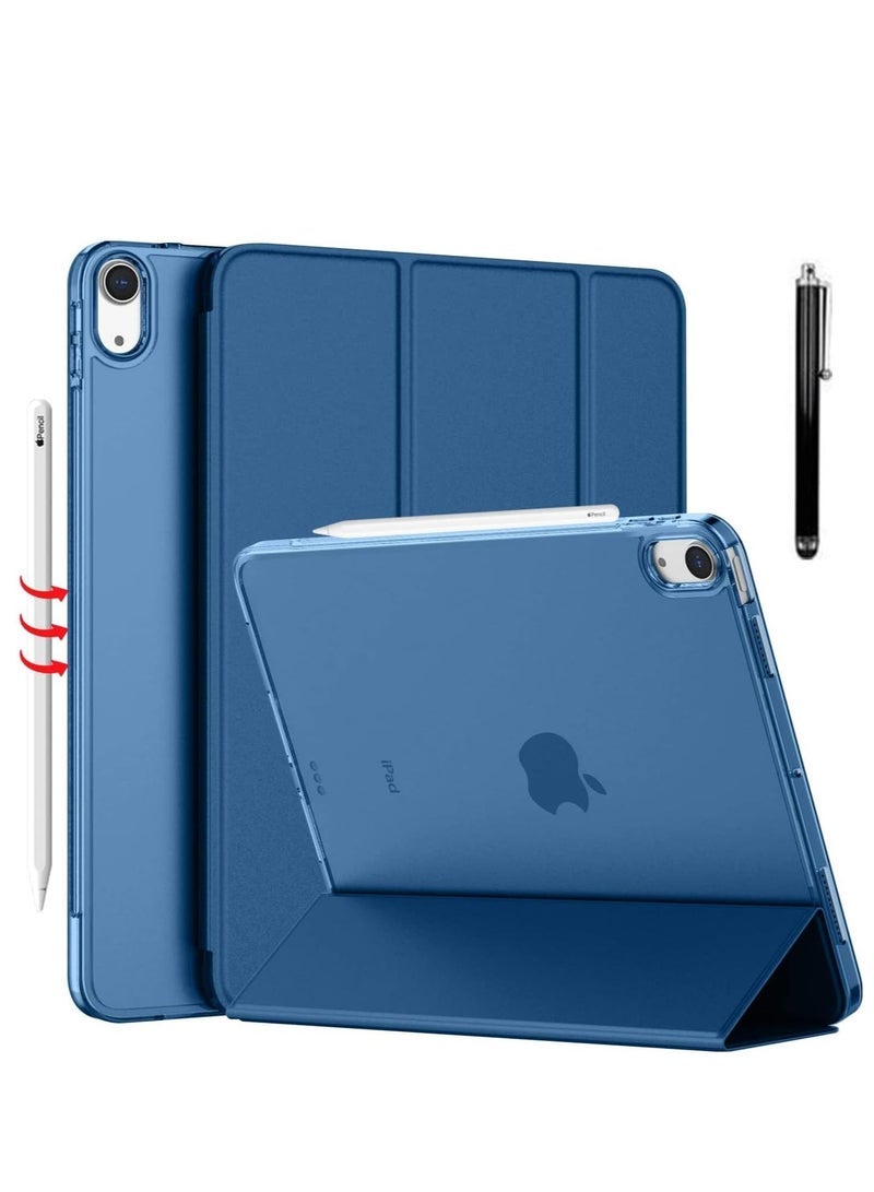 SmartGrist SmartGrist Slim Stand Case for iPad Air 13-Inch M2 (2024) - Navy Blue, Smart Shell with Touch ID Support, Auto Wake/Sleep & Translucent Back - Image 1
