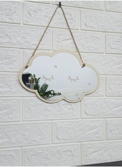 White Cloud Shape Mirror, Removable Acrylic Mirror for Kids Room Decoration, Bathroom Hanging Mirror, Wall Decor for Girl's Room