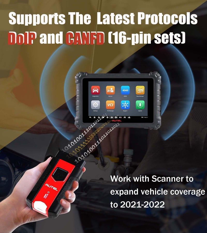 Autel MaxiVCI V200 Vehicle Communication Interface OBD2 Connector Bluetooth Adapter Work with MS906PRO MK906PRO TS ITS600 KM100 BT608 BT609 Wireless VCI200 Diagnostic DoIP CAN FD - Image 4