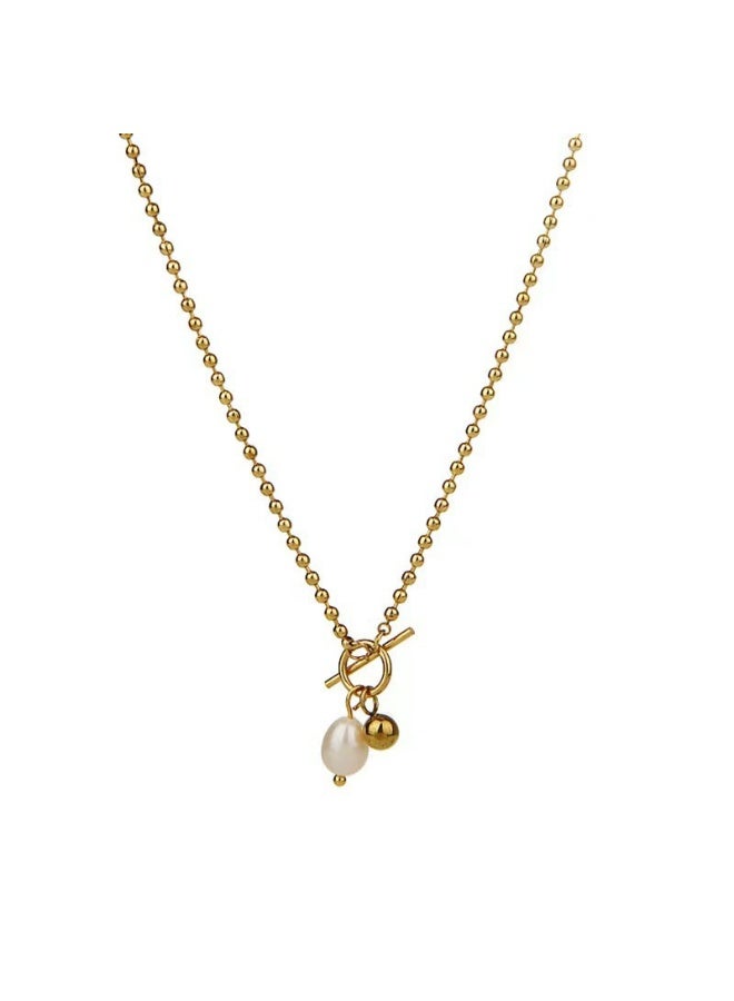 Goolsky قلادة باندنت من لؤلؤ المياه العذبة الطبيعية - مجوهرات فاخرة بأسلوب بارد، باندنت لؤلؤ المياه العذبة، للارتداء الرسمي/اليومي/الفاخر، مضادة للحساسية - Image 1