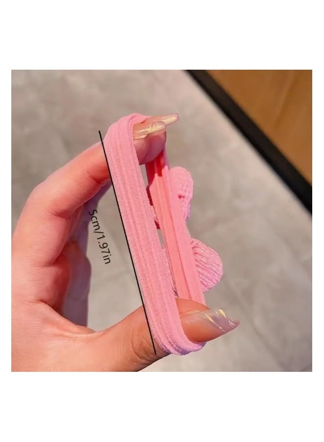 جلوسكي مجموعة من 6 أسلوب عشوائي حلوى جميلة لون ربطات الشعر المرنة, bowknot حلقات الشعر الزخرفية, ملونة ملحقات الشعر للمرأة, - Image 2