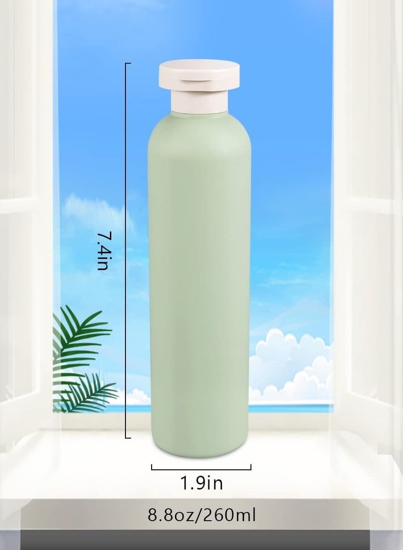 Generic Green Plastic Empty Squeeze Bottles Refillable Leak Proof Travel for Creams Lotion Shampoo Conditioner 4 Pcs - Image 3