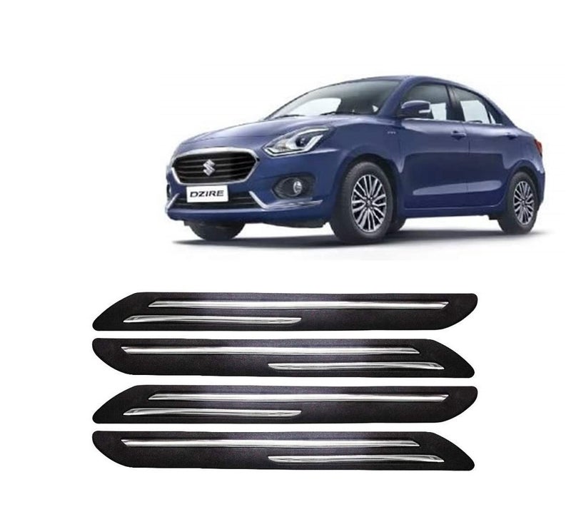 حماية صدام السيارة لماروتي دزير (جديد-2017) - (شريط كروم)