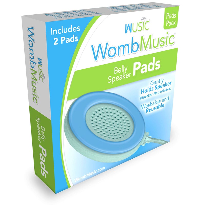 Womb Music Replacement Pads Pads Only 2 Pack Soft Silicone Gel Pad Set for The Wusic Pregnancy Belly Speaker Washable Reusable Hypoallergenic Securely Stays in Place