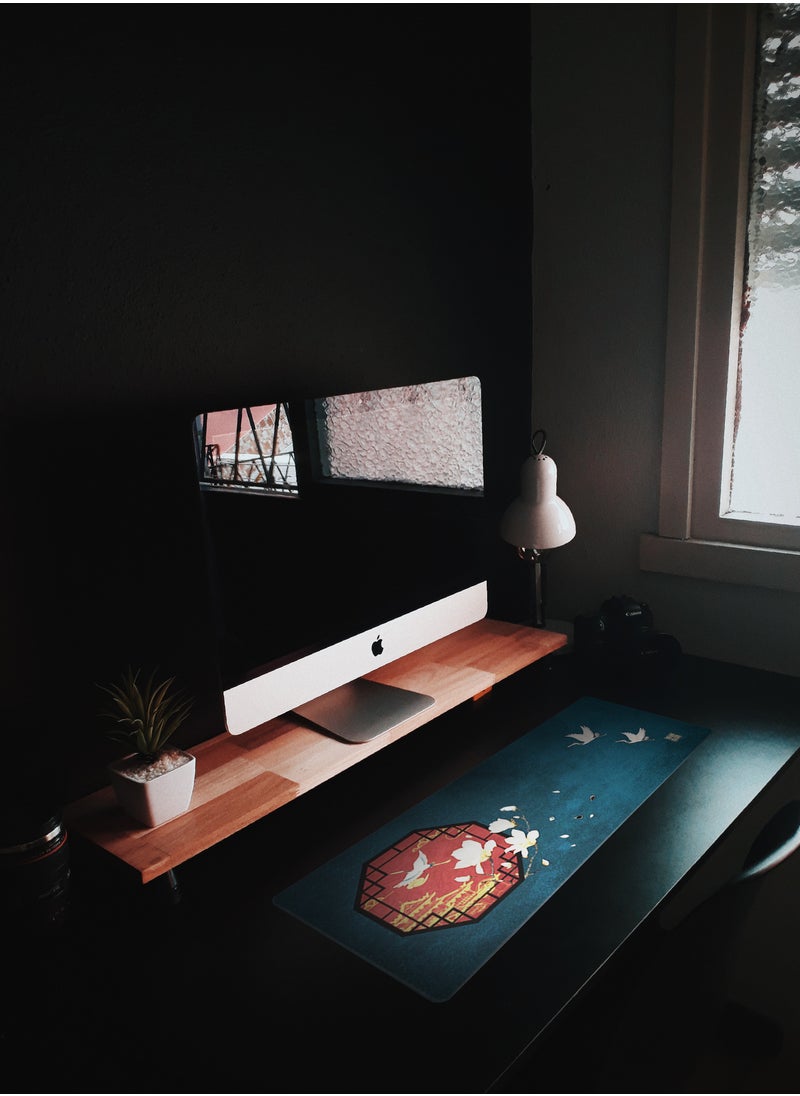 Mistyblue - Extended Gaming Mouse Pad, Chinese Element Large Desk Mat Non-Slip Rubber Base with Stitched Edges(35.4x15.7in), Waterproof Computer Keyboard Mouse Mat for Work, Game, Office, Home - Image 1