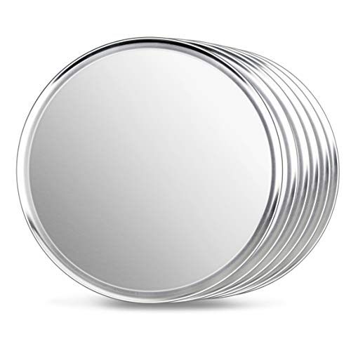 New Star Foodservice 50929 Pizza Pan/Tray, Wide Rim, Aluminum, 20 Inch, Pack of 6 - Image 3