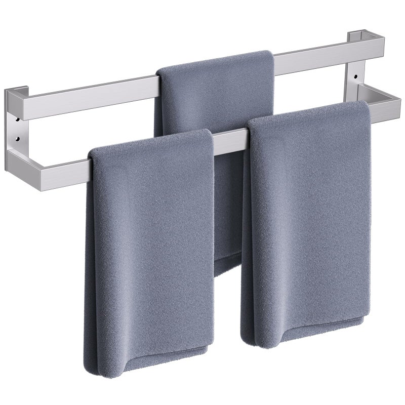 TNOMS Brushed Nickel Double Towel Bar,Towel Rack for Bathroom Stainless Steel Wall-Mounted Bathroom Hardware Accessories 32 Inch - Image 1