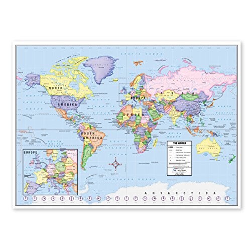 Lighthouse Geographics US and World Desk Map (13" x 18" Laminated) for Students, Home or Classroom Use by Lighthouse Geographics - Image 5